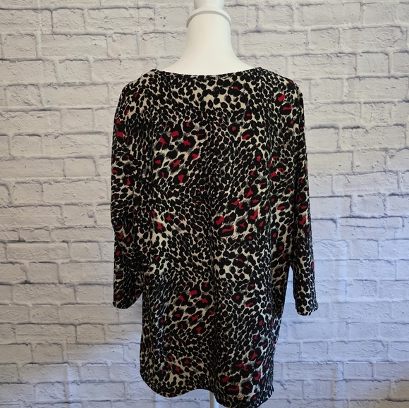 Chic Black and Red Leopard Print Blouse by Emily Daniels - Picture 9 of 9